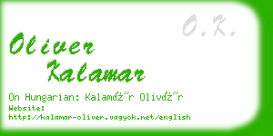 oliver kalamar business card